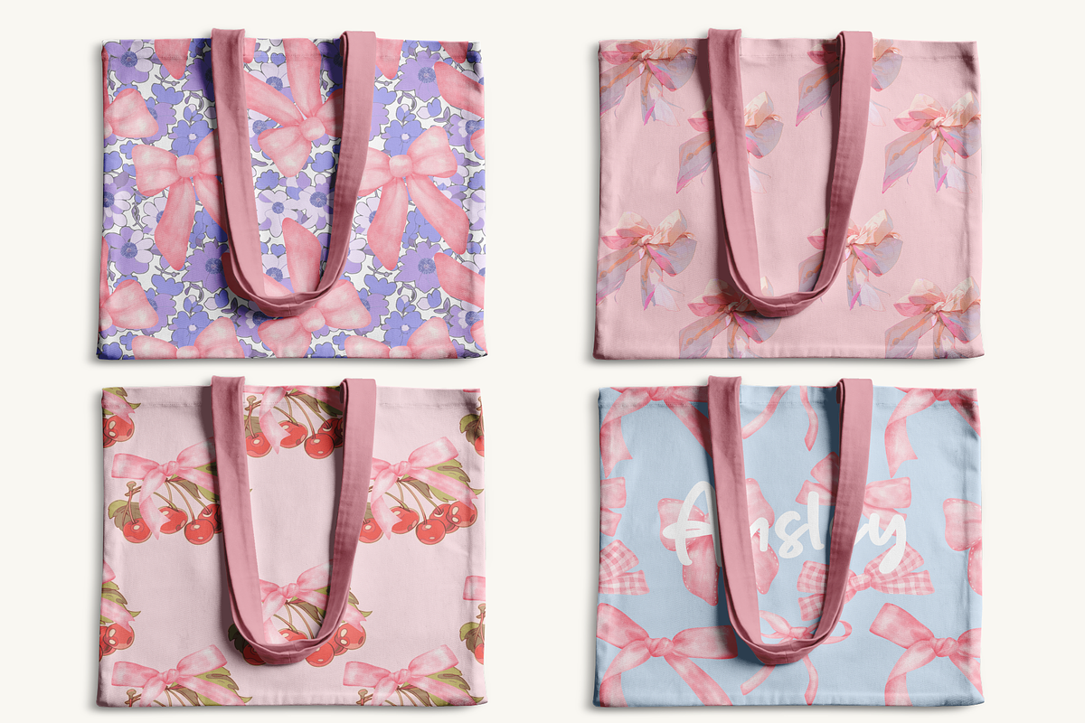 Coquette Pink Bows Pattern Bundle, a Pattern Graphic by Blynn Pippen (Photo 6 of 10)