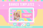 Rainbow Social Media Banners, a Social Media Template by SunshineStudioBoutique (Thumbnail 1 of 8)