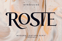 ROSTE Modern Ligature Serif Typeface