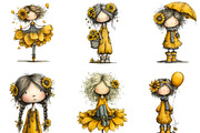Sunflower Girl PNG Clipart, a Person Illustration by Designking (Thumbnail 3 of 5)