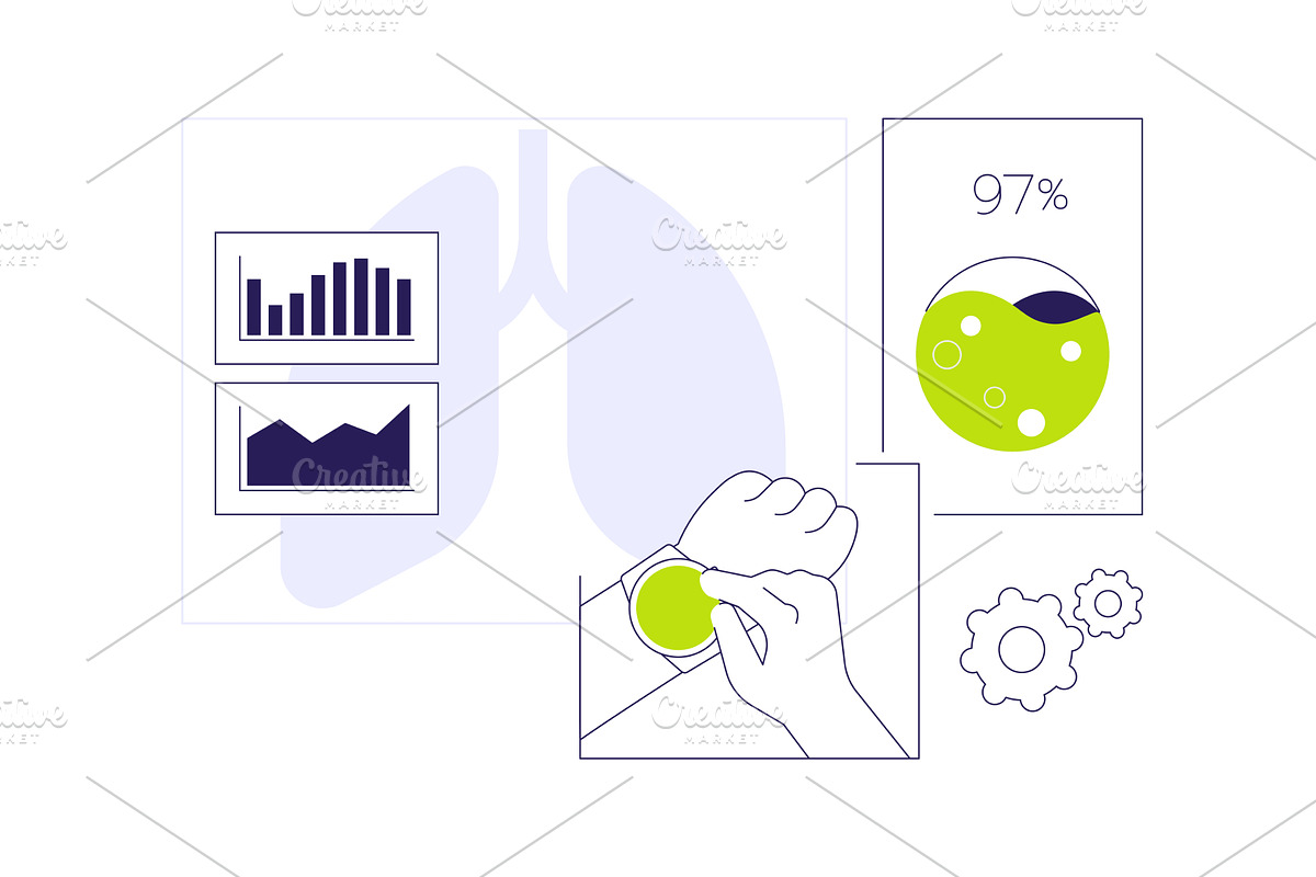 Smartwatch blood oxygen level, a Technology Illustration by Visual Generation