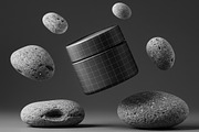 Cosmetic Jar Floating Mockups, a Mockup by Luuqas Design (Thumbnail 2 of 3)