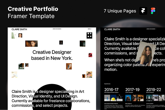 Creative Portfolio Framer Template preview 5