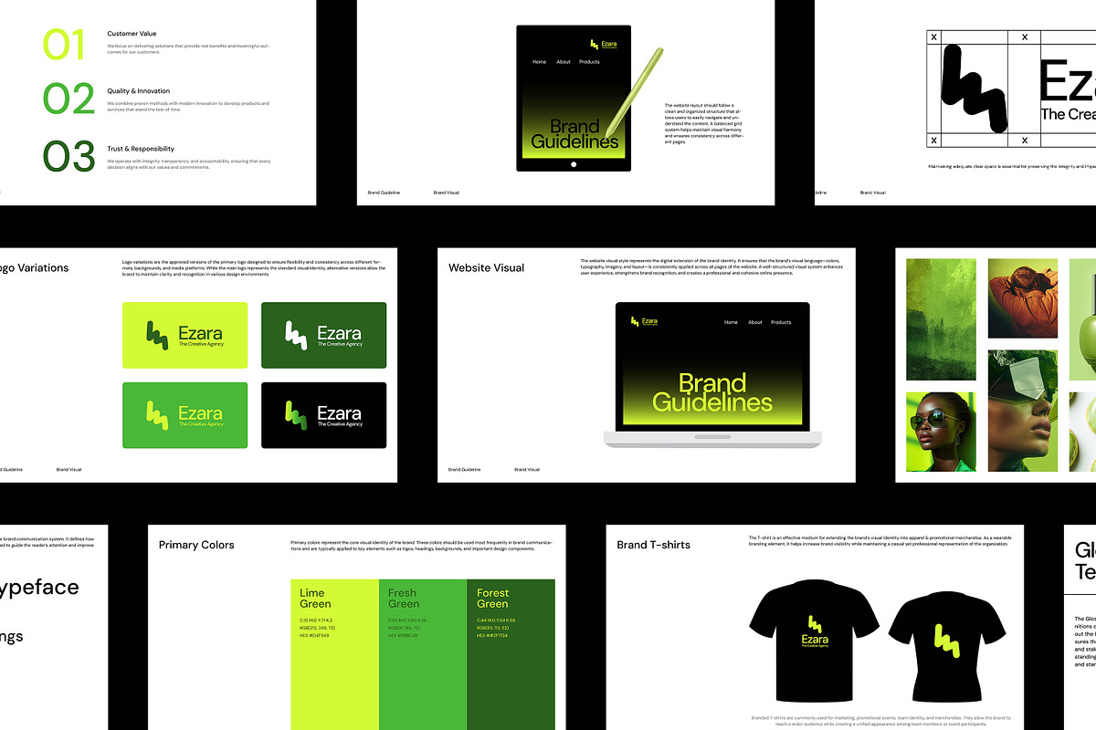 Ezara | Brand Guidelines Bundle, a Presentation Template by Artisan Vibes (Photo 2 of 11)