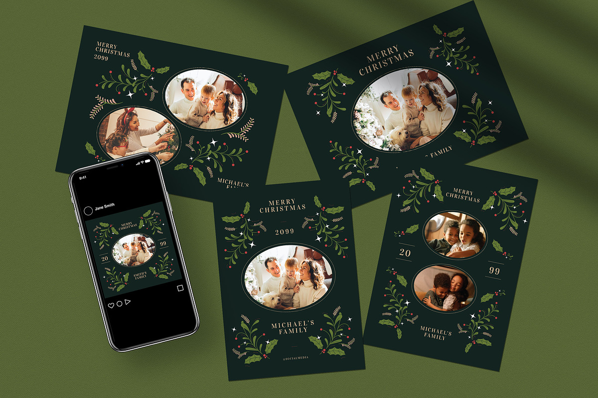 Elegant Christmas Photo Card, a Card Template by Guuver (Photo 1 of 4)