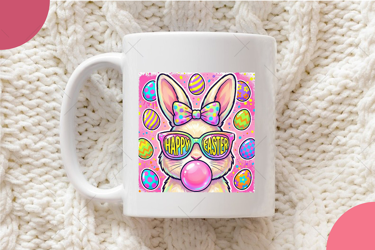 Retro Bunny Easter, Bubblegum Bunny, an Illustration by OK Design (Photo 6 of 6)