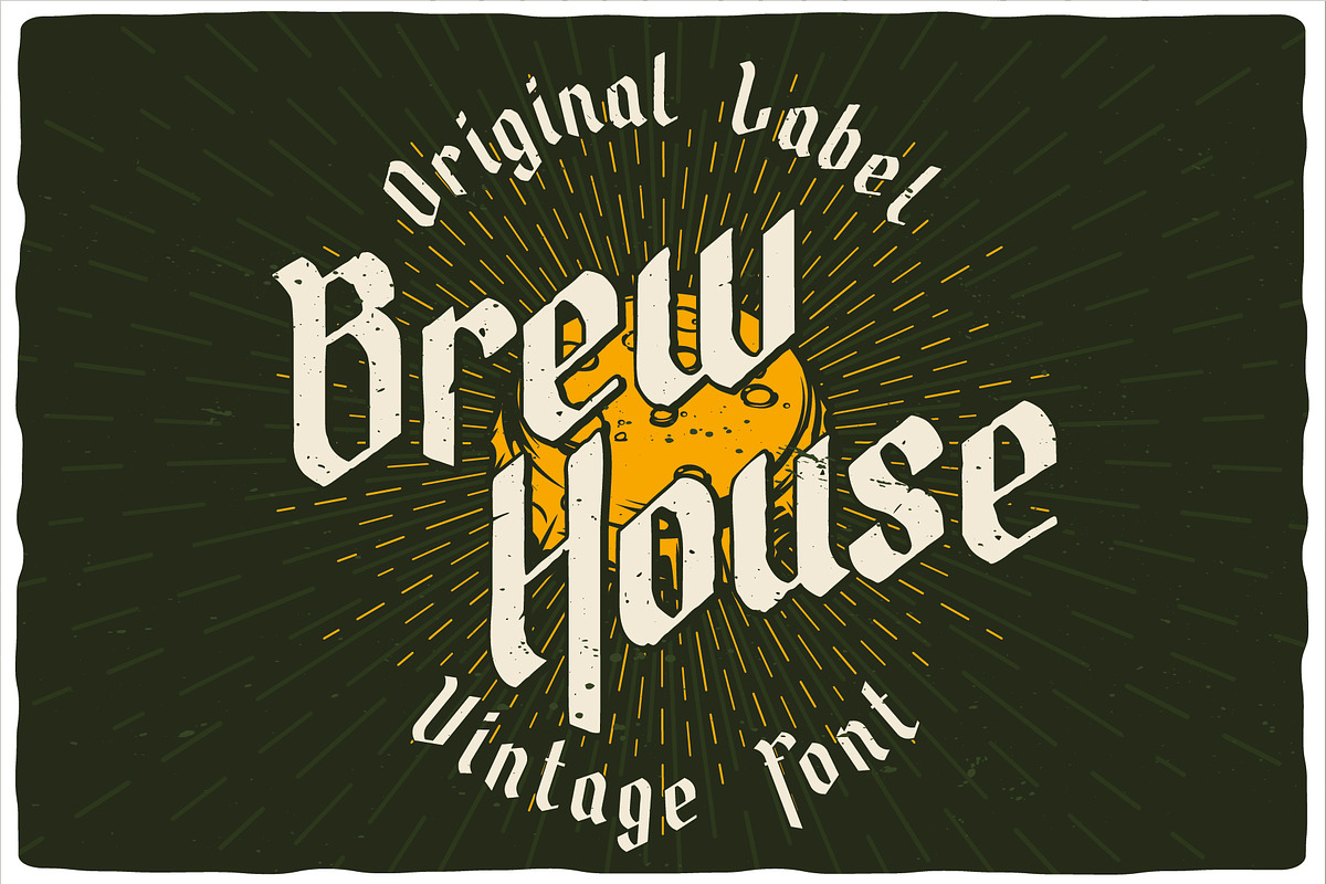 Brew House Label Font, a Blackletter Font by VozzyStock (Photo 4 of 9)
