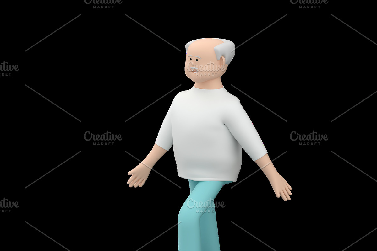 Elderly man character, a Sport Illustration by Artem Varnitsin