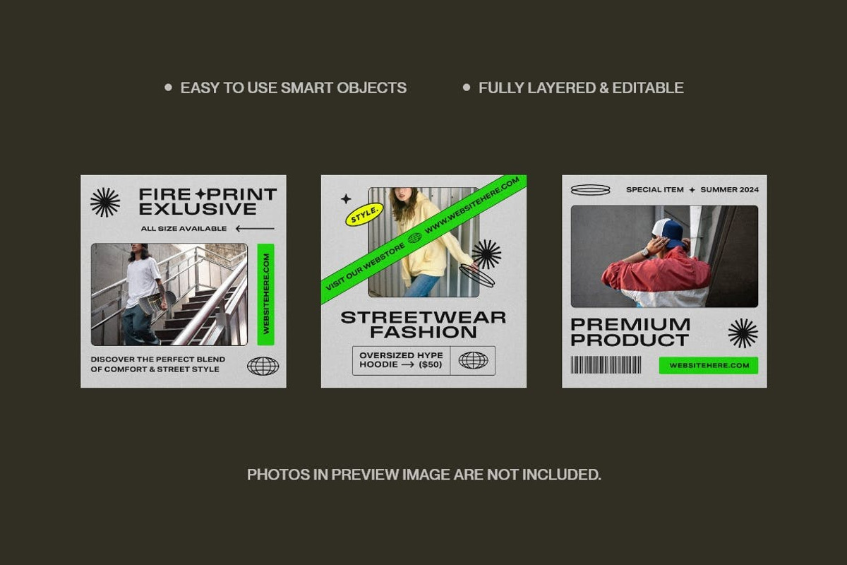 Streetwear Fashion Social Media, a Social Media Template by FDR Studio (Photo 3 of 3)