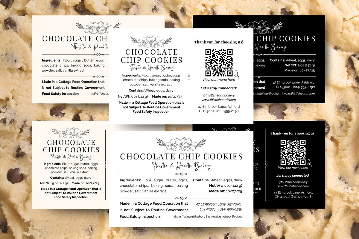 Cottage Food Law Label Template, a Business Card Template by Anna Design Studio (Photo 1 of 9)