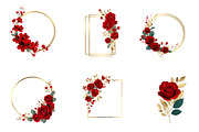 Red Rose Wedding Floral Fram, an Illustration by CreationArt (Thumbnail 2 of 5)