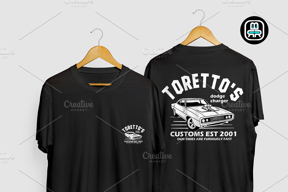 t-shirt design classic car toretto, a Pattern Graphic by borera studio (Photo 3 of 3)