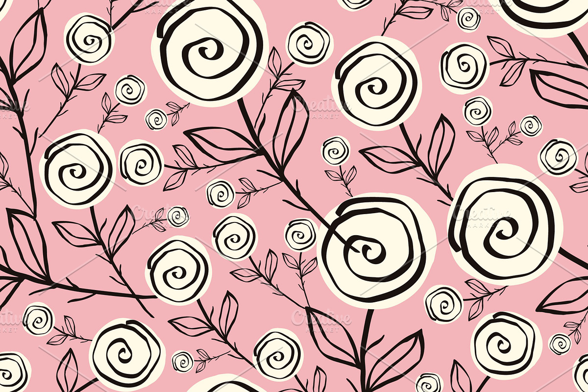 Whimsical Floral Patterns Pack, a Pattern Graphic by Art's and patterns (Photo 3 of 7)