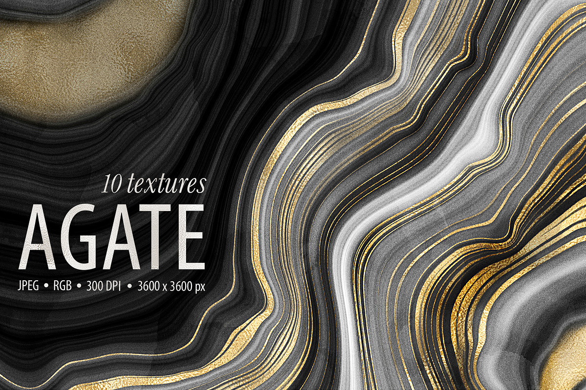 Gold Veined Agate Stone Textures, a Texture Graphic by CatJello Graphics (Photo 1 of 17)