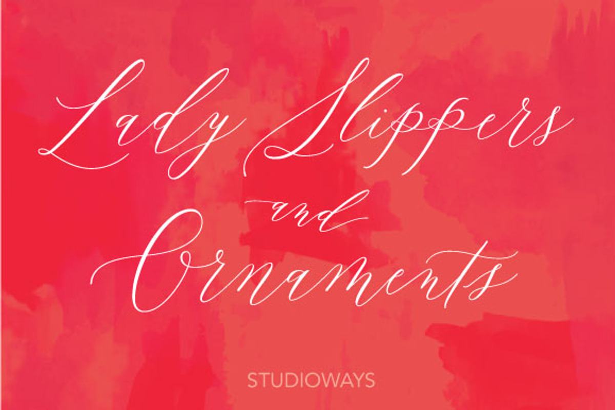 Lady Slippers & Ornaments, a Script Font by STUDIOWAYS (Photo 2 of 8)