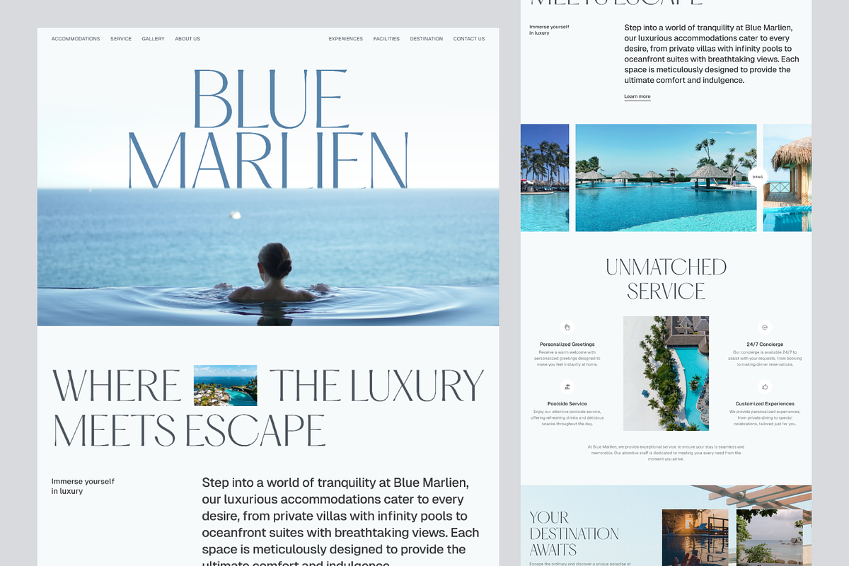 Blue marlien - Hotel & Resort Landin, a Landing Page Template by keffidesign (Photo 1 of 2)