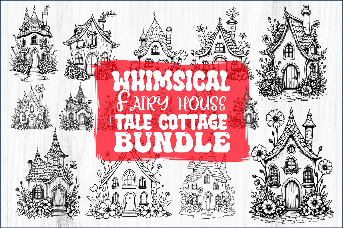 Whimsical Fairy Tale Cottage Collect, a Graphic by Designs_River (Photo 1 of 3)
