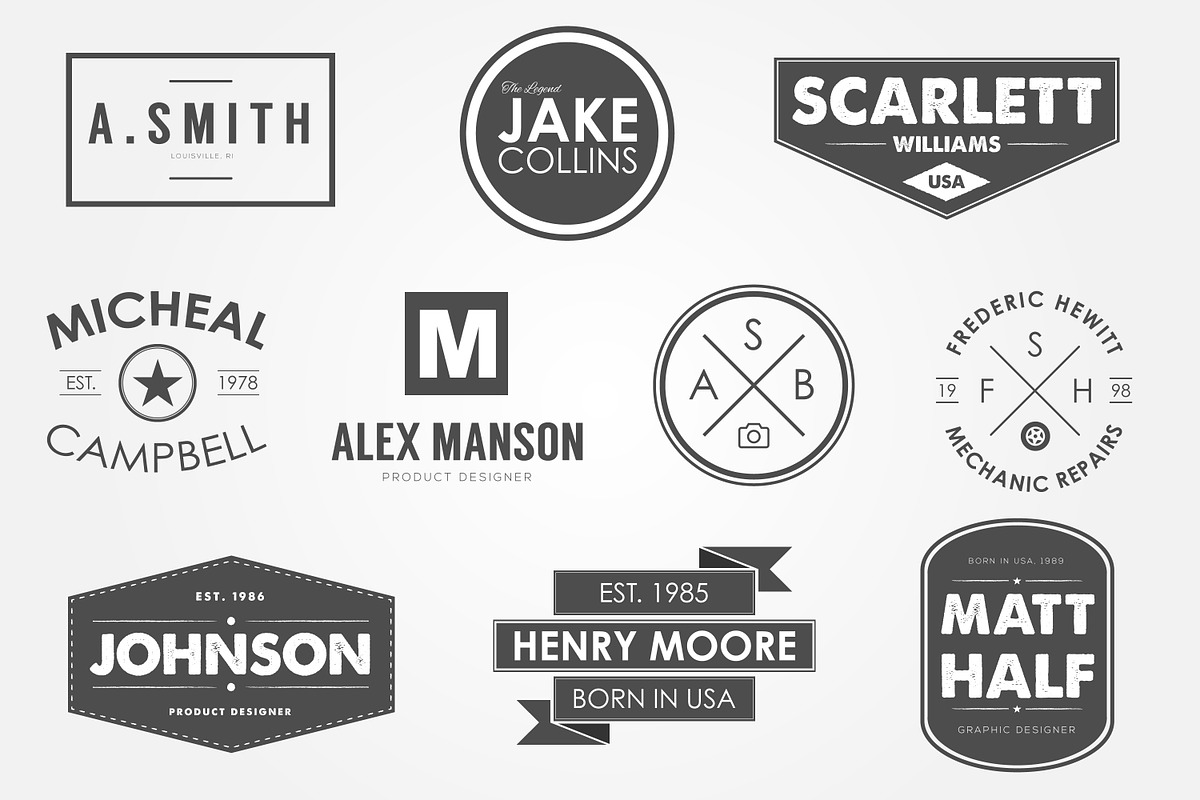 Personal Logos Bundle, a Branding & Logo Template by Jack Gosbell (Photo 4 of 4)