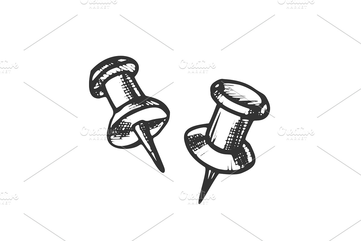 Thumbtack Push Pin Office Business, an Object Graphic by pikepicture