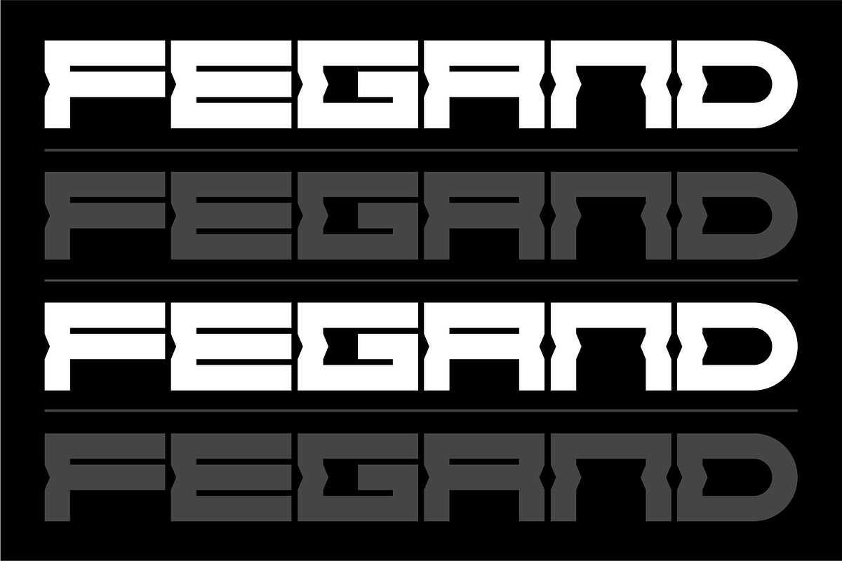 Fegand - Futuristic Display Font, a Sans Serif Font by Typeagle (Photo 4 of 10)