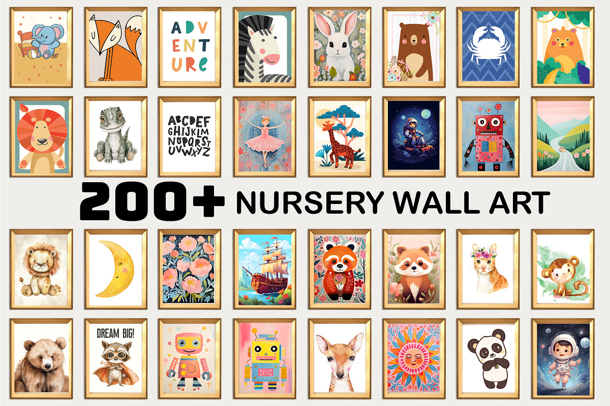 Nursery Wall At, Kids Room Wall Art, a Wallpaper Photo by Chipshpow Graphics (Photo 1 of 9)