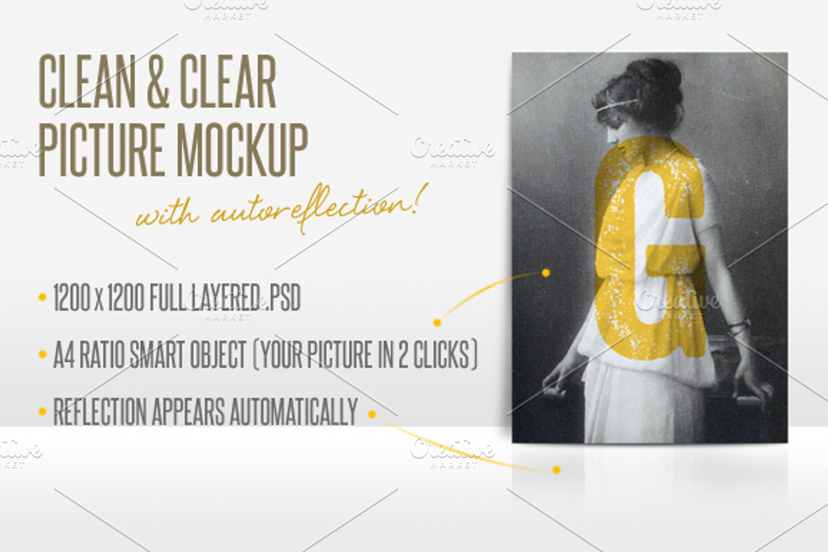 Clean & Clear Picture Mockup, a Product Mockup by Frisk Shop (Photo 1 of 5)