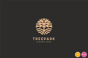 Tree Park Nature Logo Template, a Branding & Logo Template by CCS Type