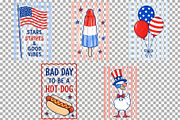 Independence Day 4th of July Clipart, a Seasonal Illustration by SugarCloudStudioArt (Thumbnail 4 of 4)