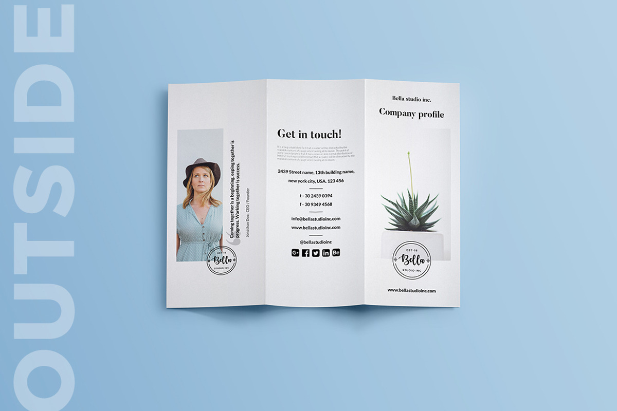 Agency profile Tri-fold brochure, a Brochure Template by GraphicsEgg (Photo 4 of 5)