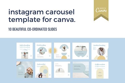 Instagram carousel Canva template