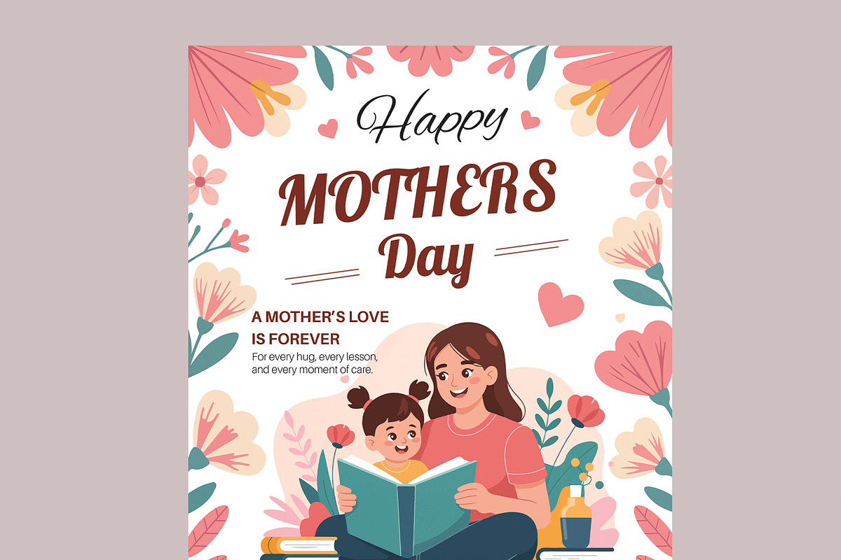 Happy Mothers Day Poster Template, a Flyer Template by MightyDesign (Photo 4 of 8)