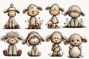 Whimsical Easter lamb clipart, an Illustration by Designworld (Thumbnail 6 of 7)