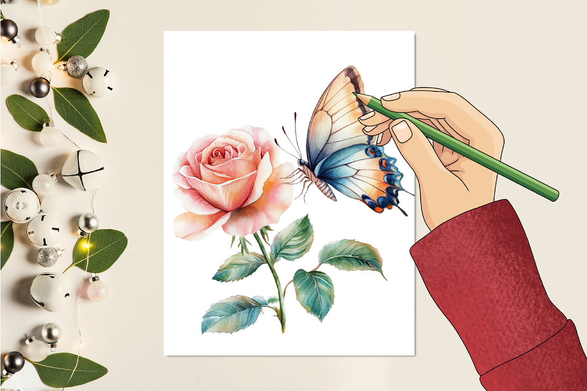 Garden Mother's Day Watercolor Clipa, an Illustration by RobertsArt (Photo 5 of 7)