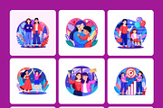 Women Day Illustrations Set, a Person Illustration by Brickclay (Thumbnail 13 of 13)