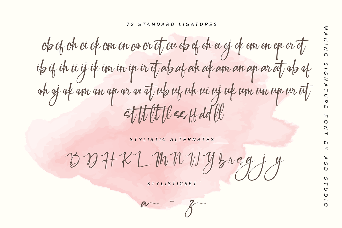 Making Signature Script Font, a Script Font by Monoco Type Foundry (Photo 4 of 11)