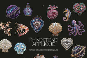 RHINESTONE APPLIQUE Collage