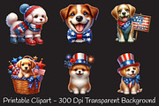 4th of July Cute Dog Sublimation, a Seasonal Illustration by RobertsArt (Thumbnail 4 of 7)