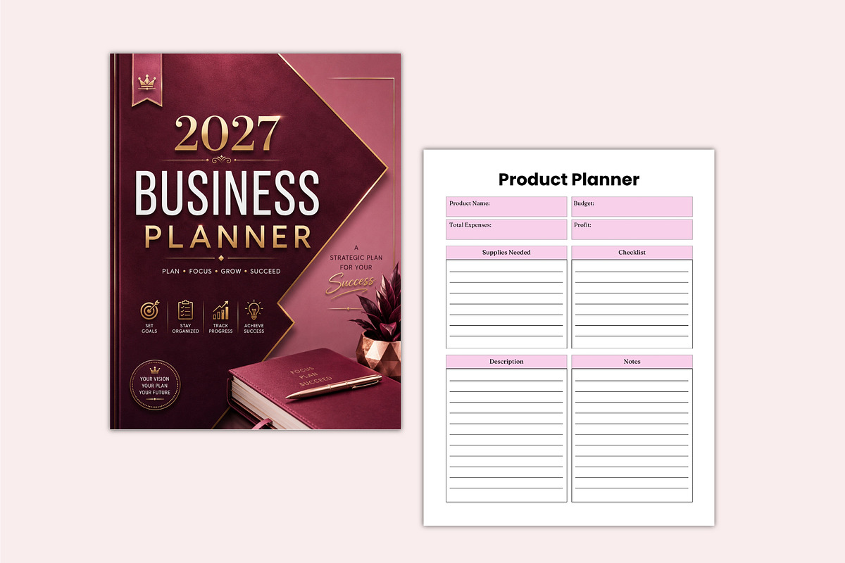 Editable 2027 Business Planner, a Stationery Template by Shumaya (Photo 6 of 6)