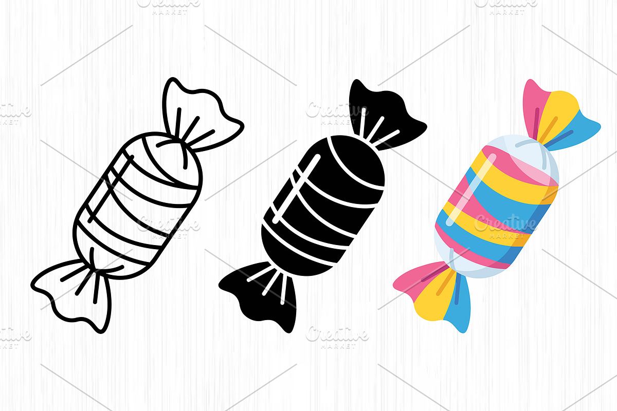 Wrapped Candy Vector Trio Pack, an Object Graphic by Artonix (Photo 2 of 3)