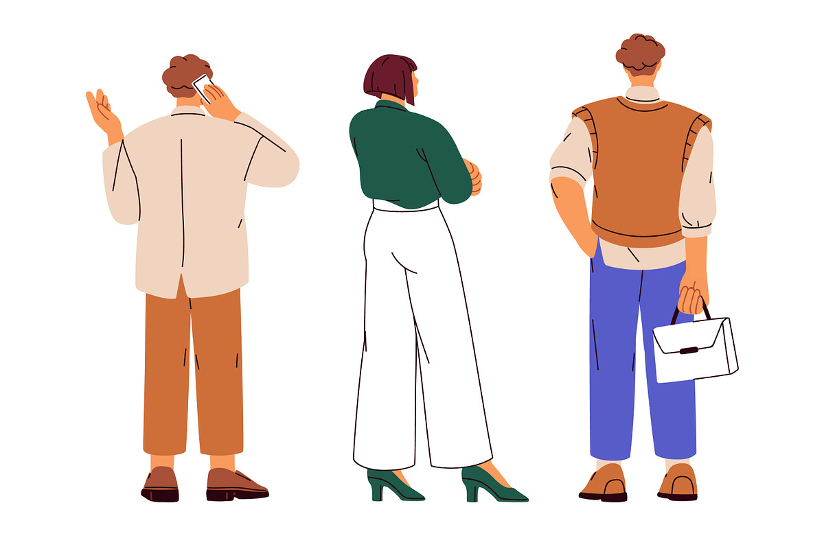 Business people, back view set, a Person Illustration by Good Studio (Photo 3 of 5)