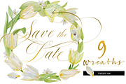 White Bouquets&Wreaths in watercolor, an Illustration by watercolorwild.graphics (Thumbnail 7 of 14)