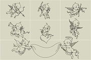 14 Angels - Vector Illustrations, an Illustration by Inkwell Supply Co (Thumbnail 4 of 12)
