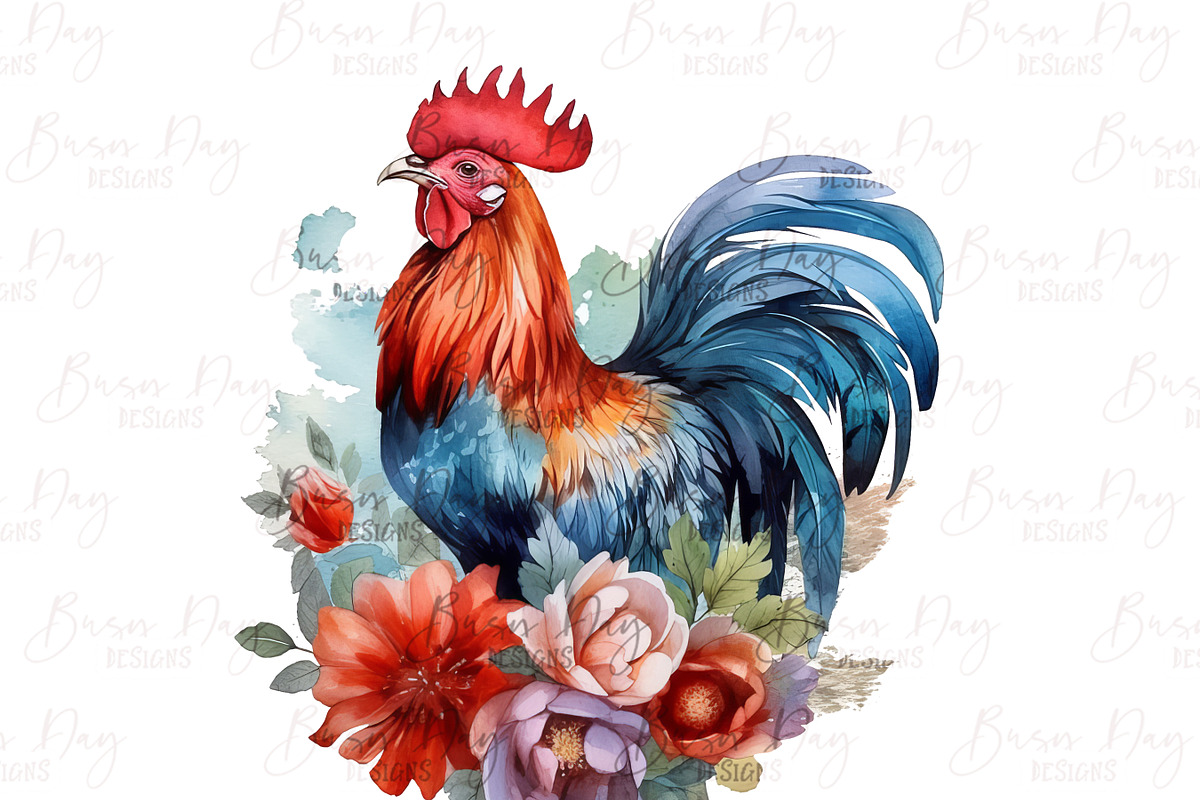 Watercolor Farm Animals Clipart, an Animal Illustration by BusyDaydesign