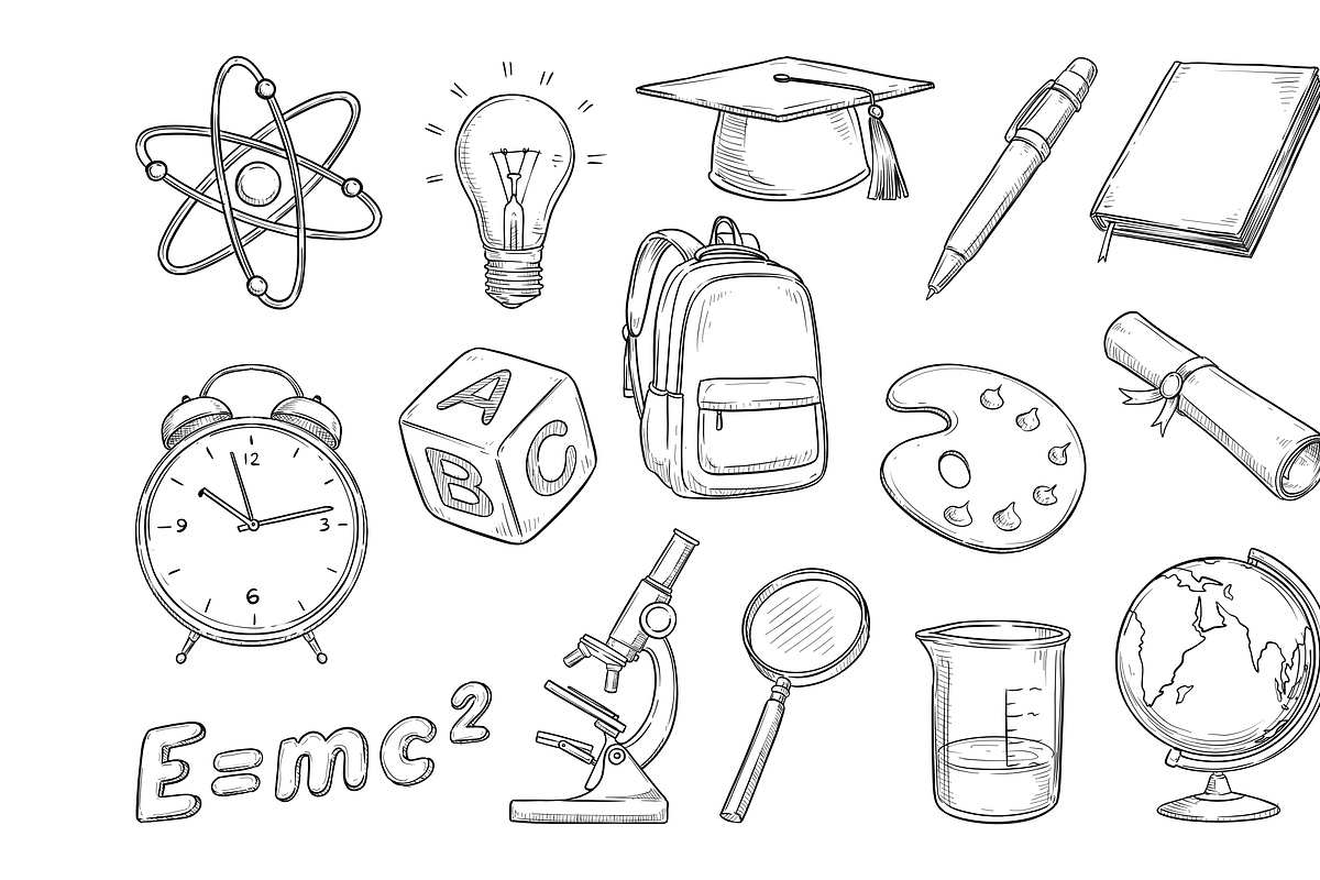 education handdrawn collection, an Object Graphic by nikagraphic