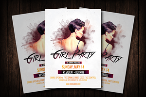 Girl Party Flyer Template