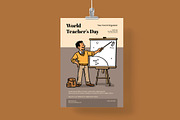 World Teacher’s Day Poster/ Flyer, a Flyer Template by Juru Rancang Graphic (Thumbnail 1 of 3)