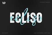 SALE! Ecliso - Sans and Script fonts, a Sans Serif Font by VP Fonts (Thumbnail 1 of 14)