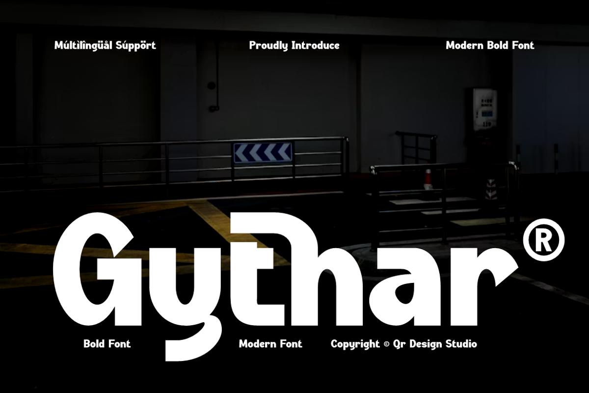 Gythar - Modern Bold Font, a Sans Serif Font by QR Design Studio (Photo 1 of 14)