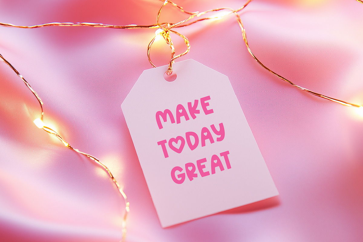 Pink Love - All Caps Heart Font, a Sans Serif Font by Kaya Fonts (Photo 12 of 20)