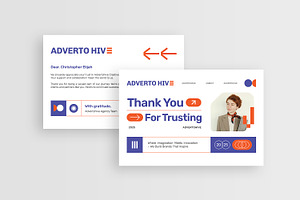 Advertohive Agency - Thank You Card, a Print Template by Esensifiksi.studio